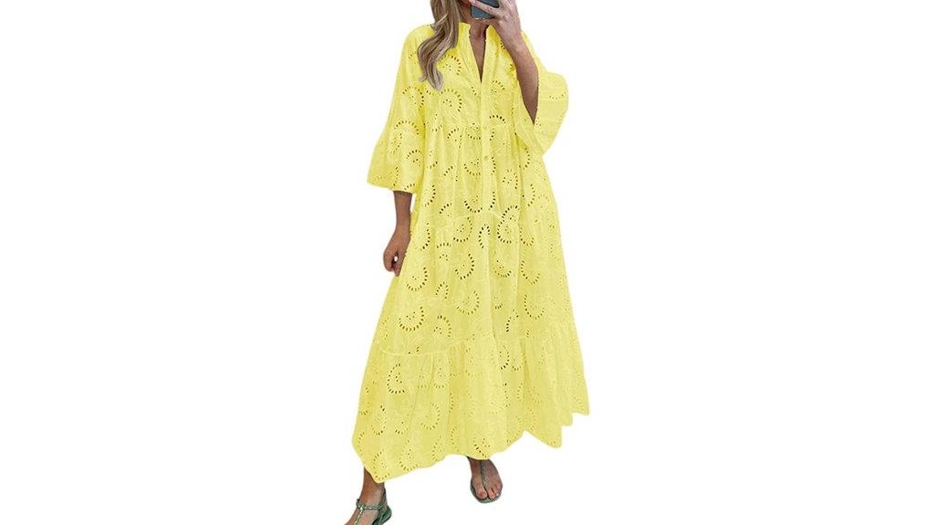lace embroidered maxi dress