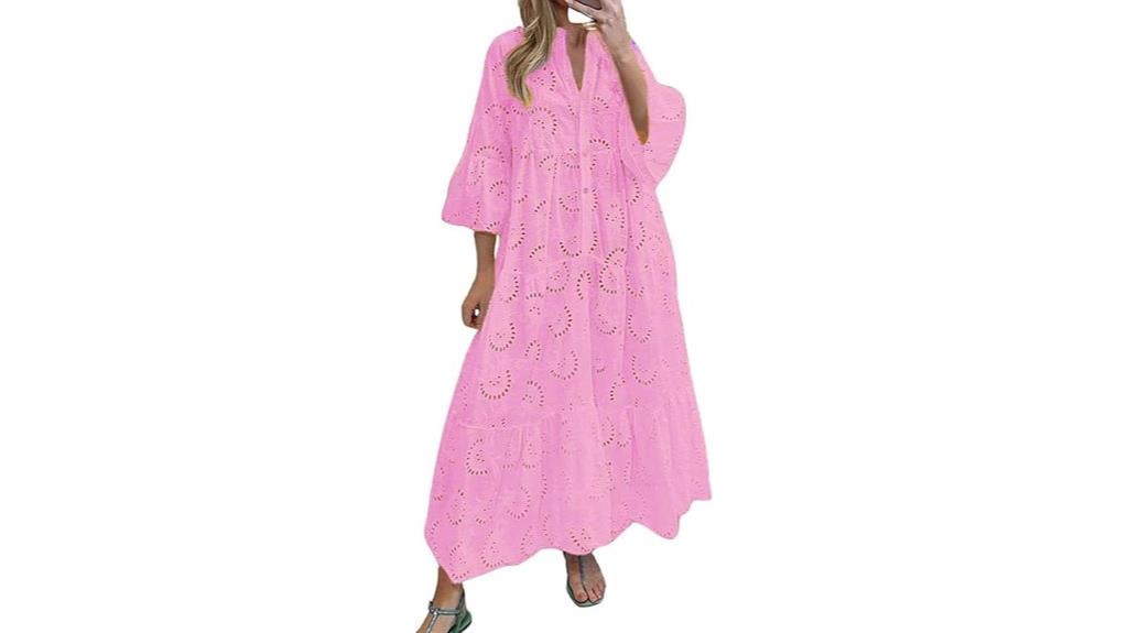 lace embroidered maxi dress