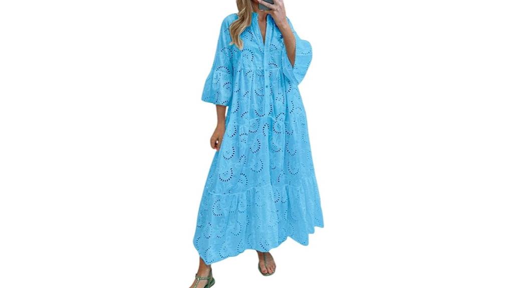lace embroidered maxi dress