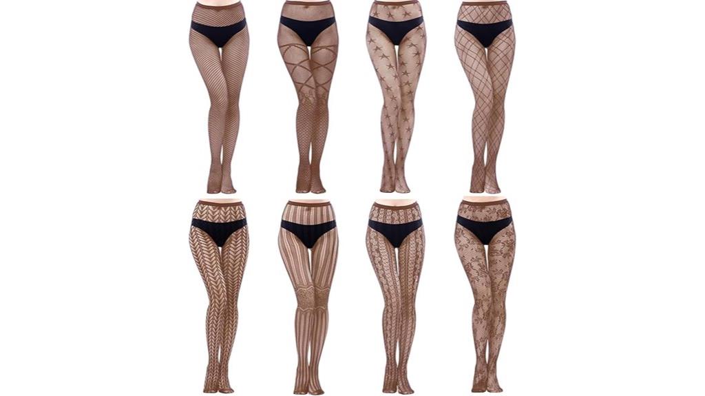 lace floral fishnet tights