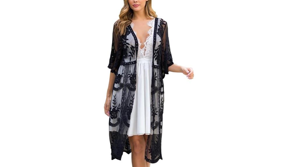 lace kimono beach cover