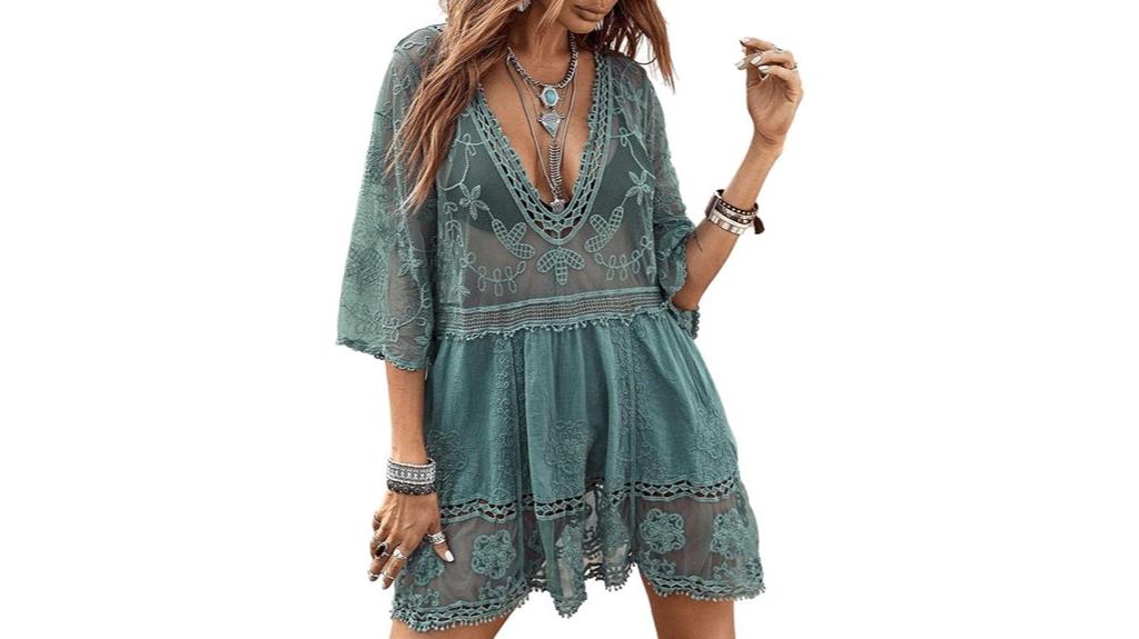 lace v neck coverup