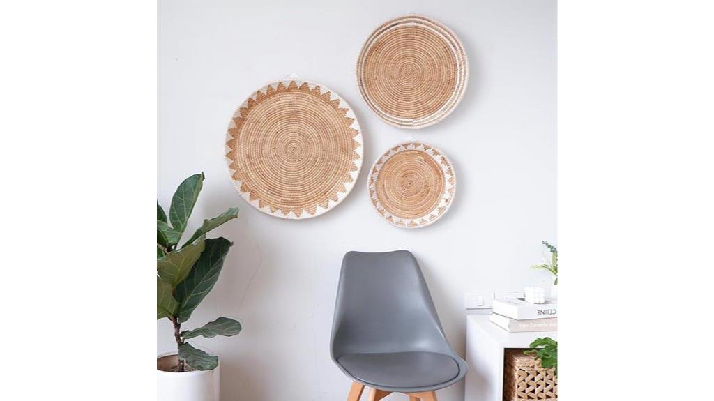 large boho wall baskets