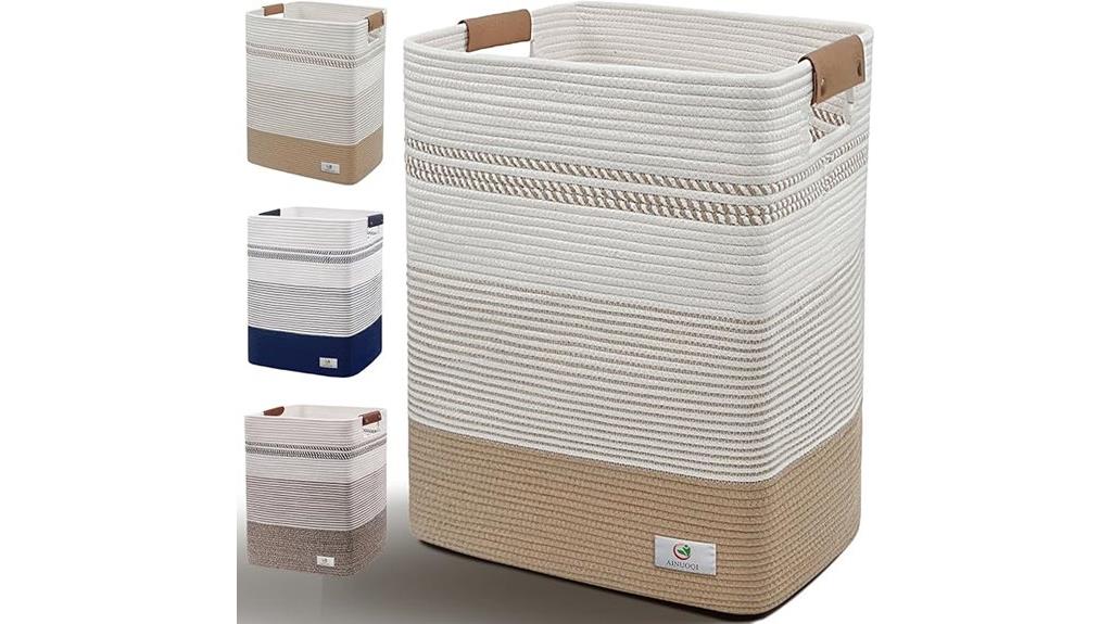 large cotton rope hamper