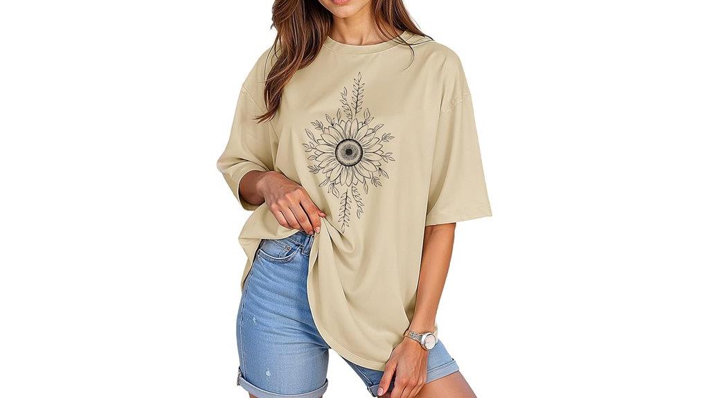 large graphic tee for women