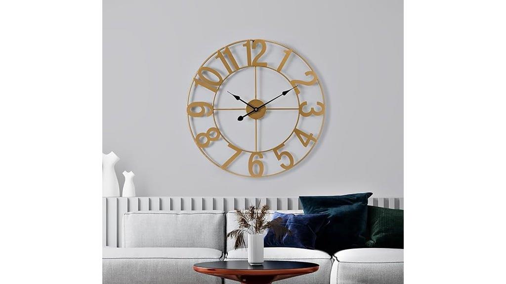large living room wall clock