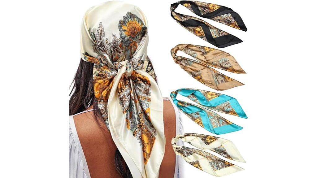 large satin square scarves