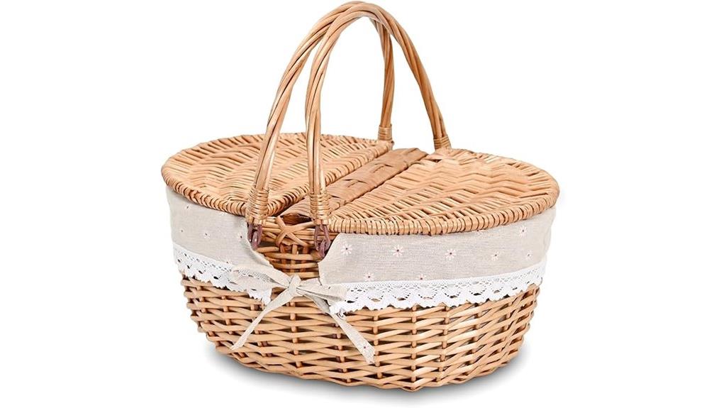 large wicker picnic basket