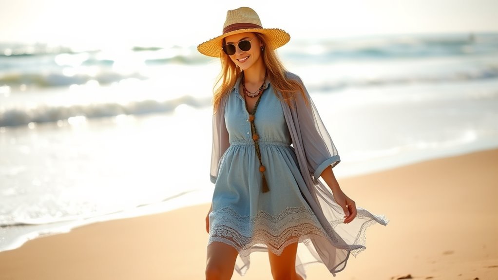 layered boho beach style