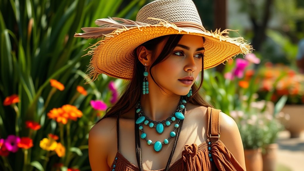 layered boho festival accessories