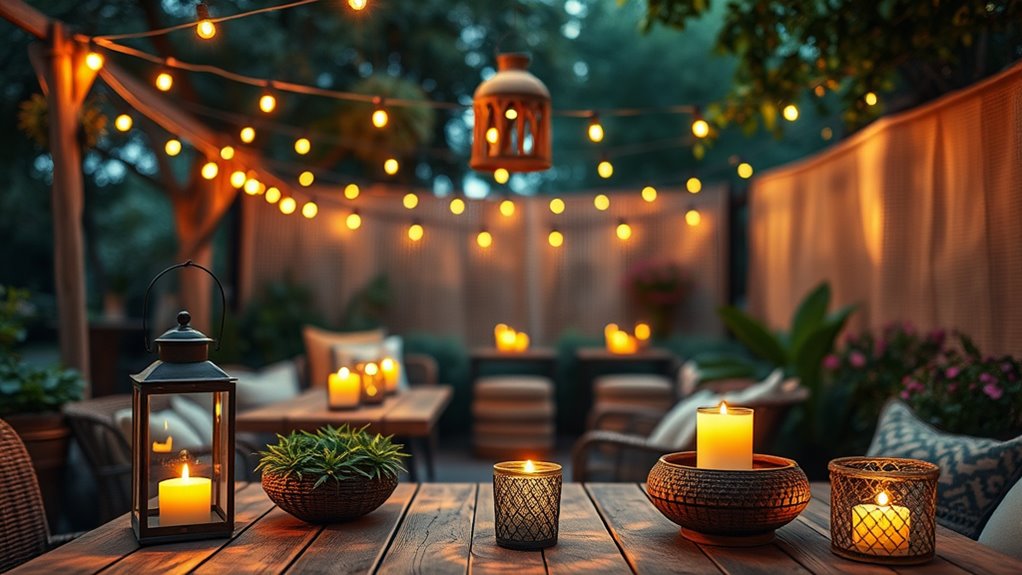 layered boho lighting atmosphere