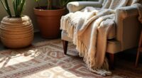 layered boho textile decor