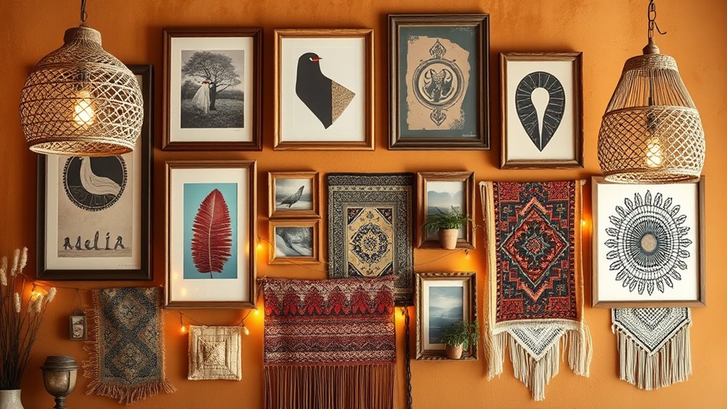 layered lighting and textiles