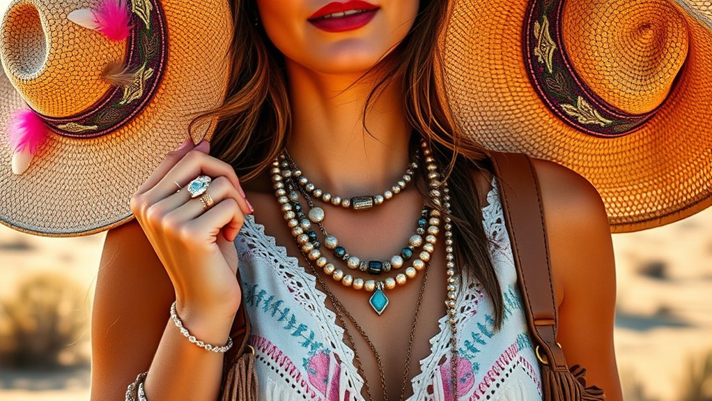 layered mixed metal boho rings