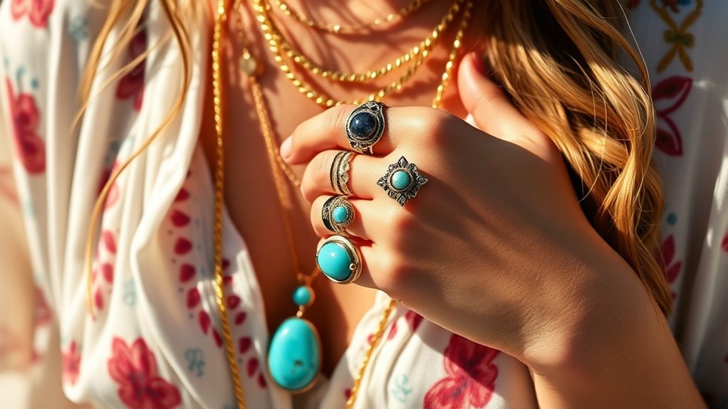 layered mixed metal rings