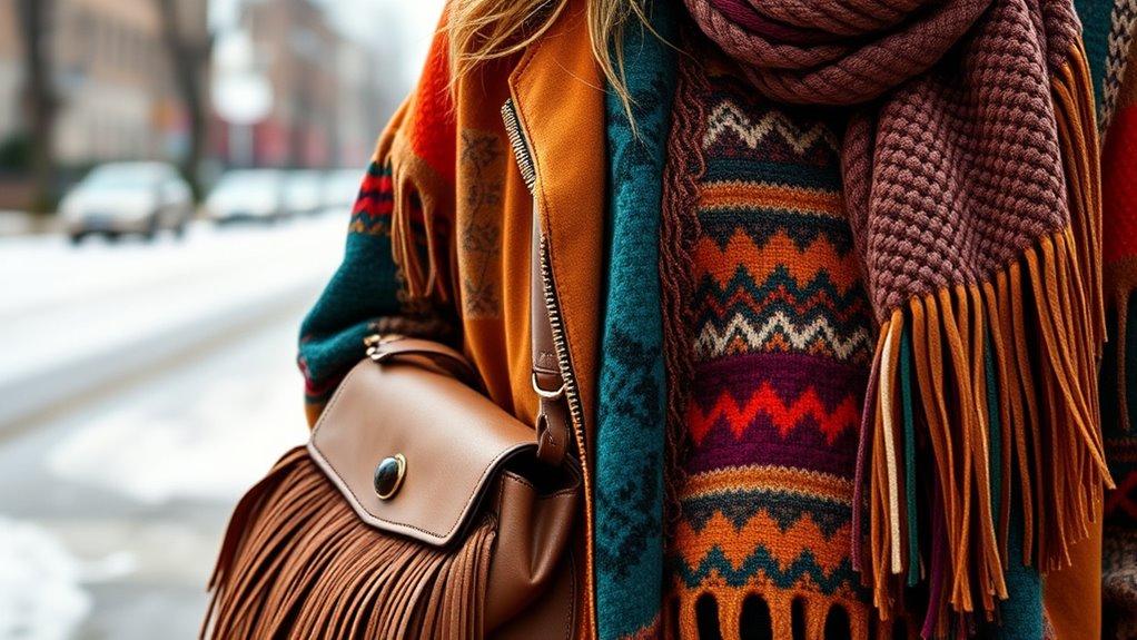 layered patterned textured style