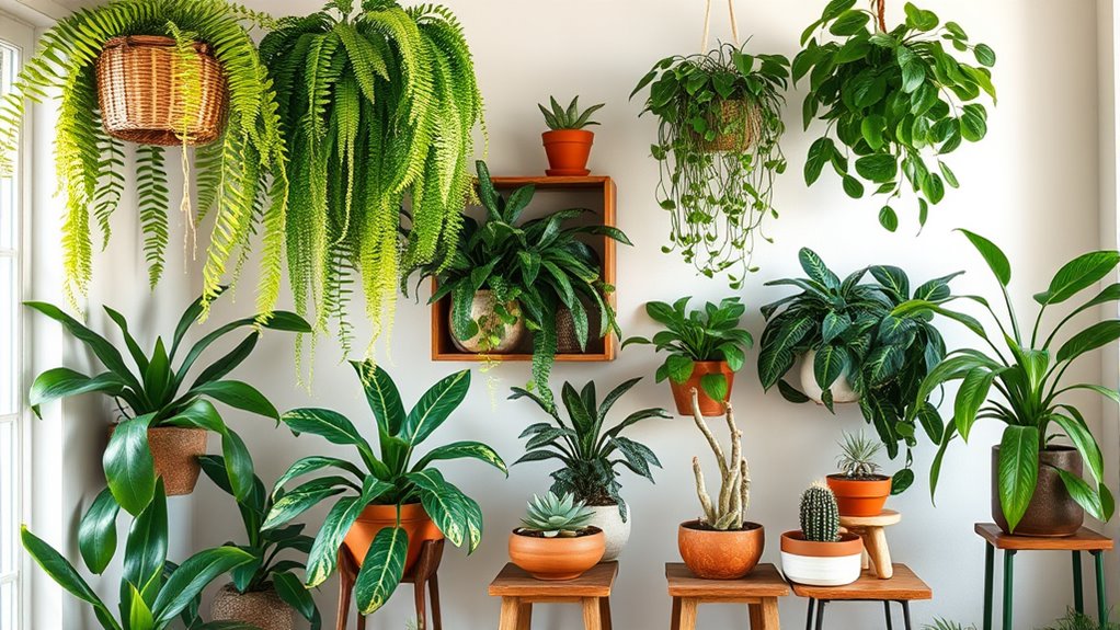 layered plants create texture