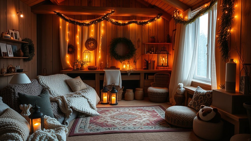 layered soft warm lighting