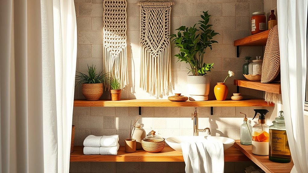 layered textiles and artistic decor