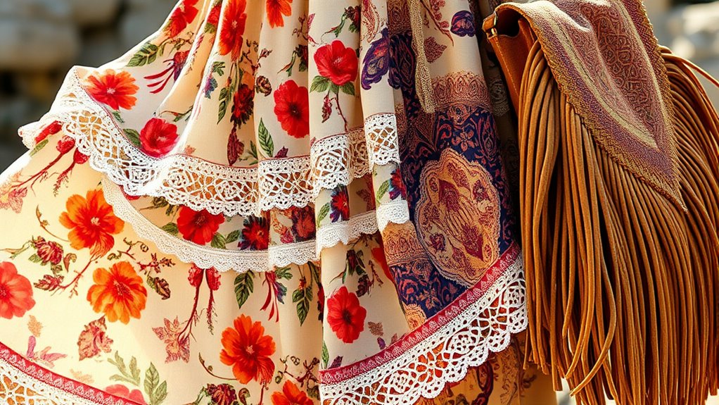 layered textural fabric mix