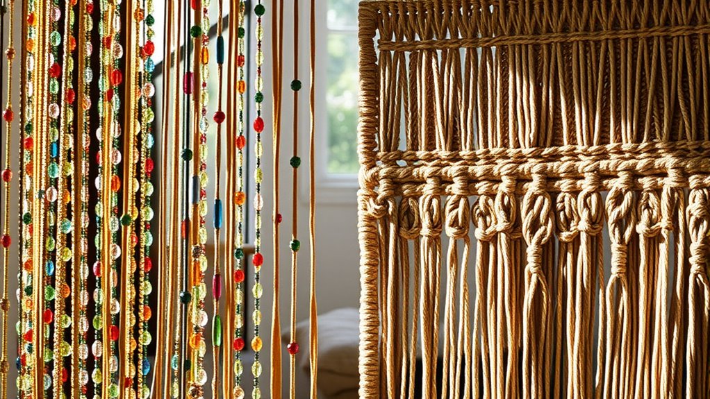 layered textured boho dividers