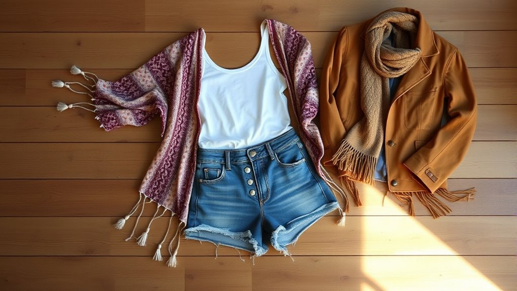 layered textured statement outerwear