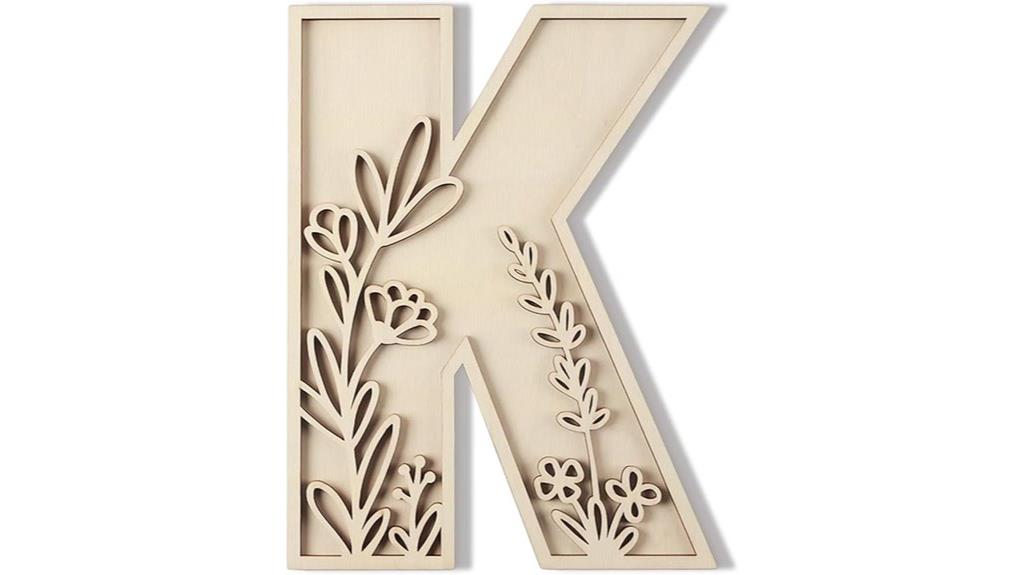 layered wooden wall letters
