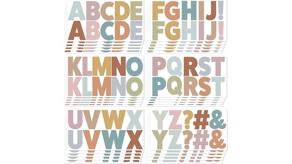 letter sticker set