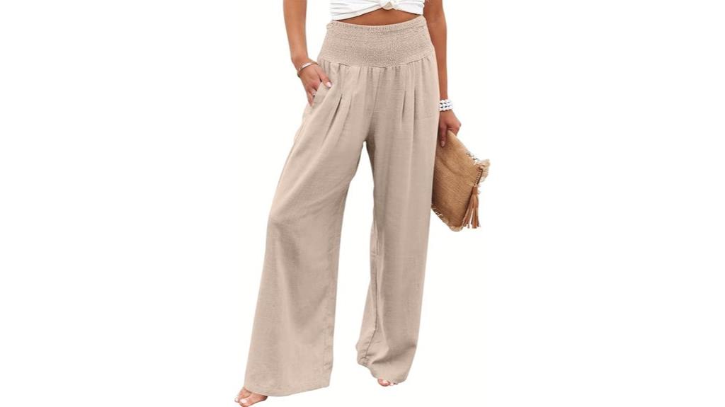 linen boho wide leg