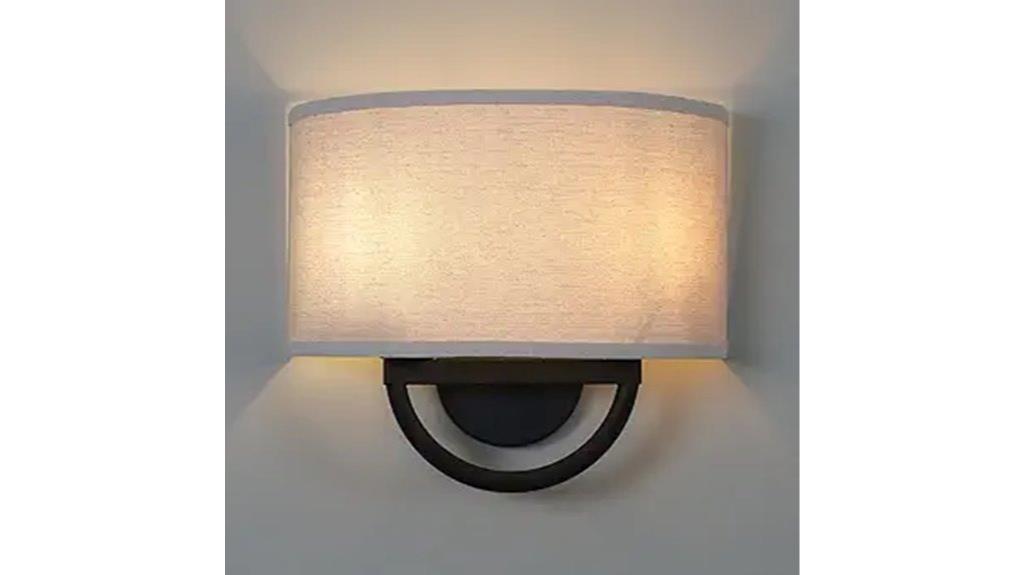 linen wall sconce light