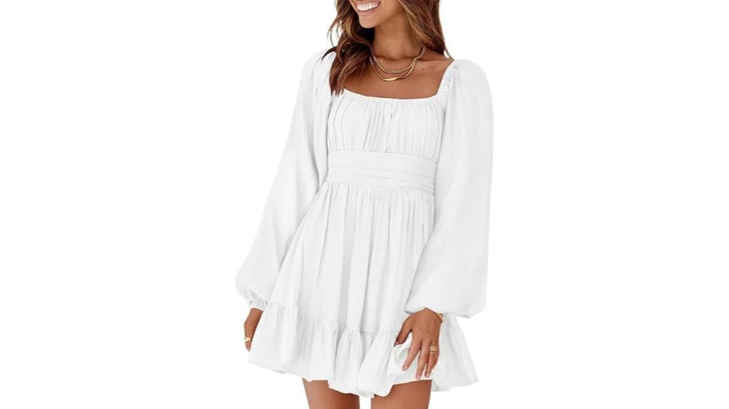 long lantern sleeve dress