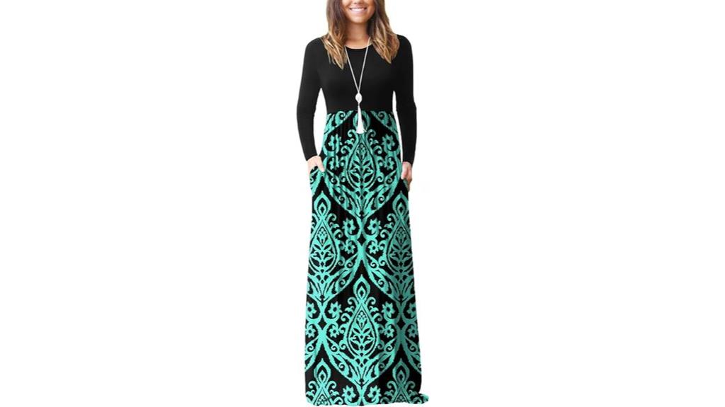 long sleeve casual maxi