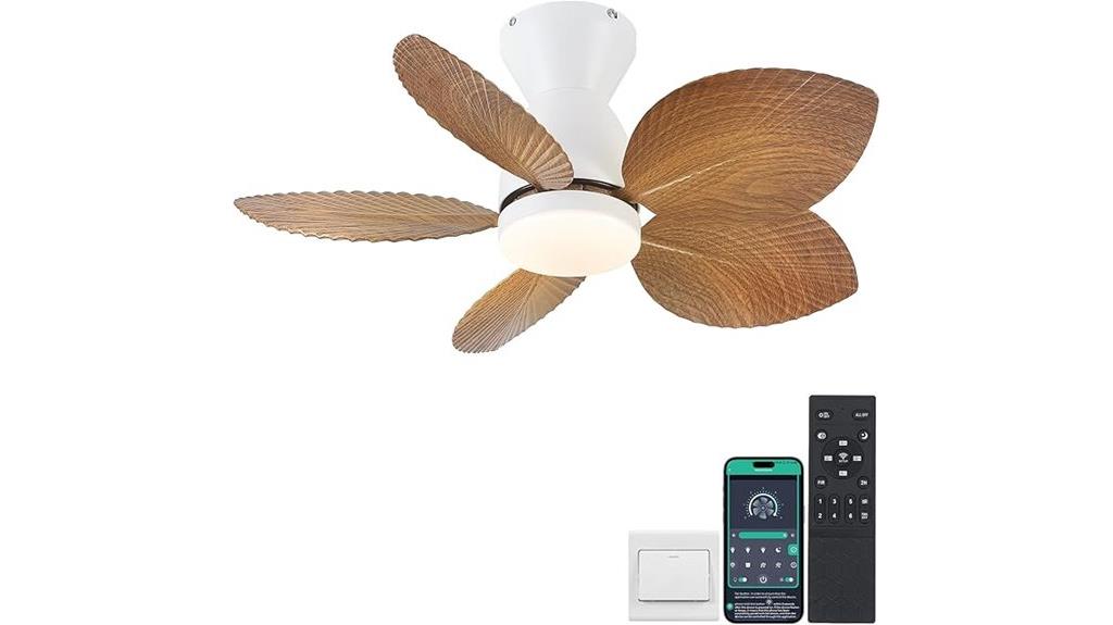 low profile fans with lights