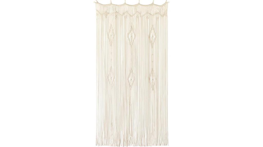 macrame cotton window panel