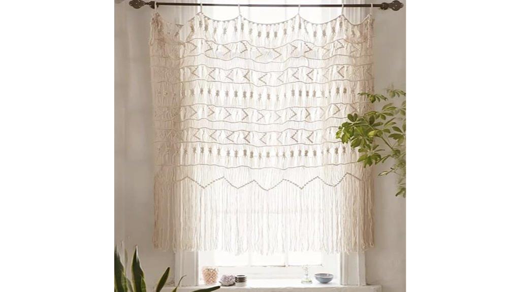 macrame curtain doorway decor