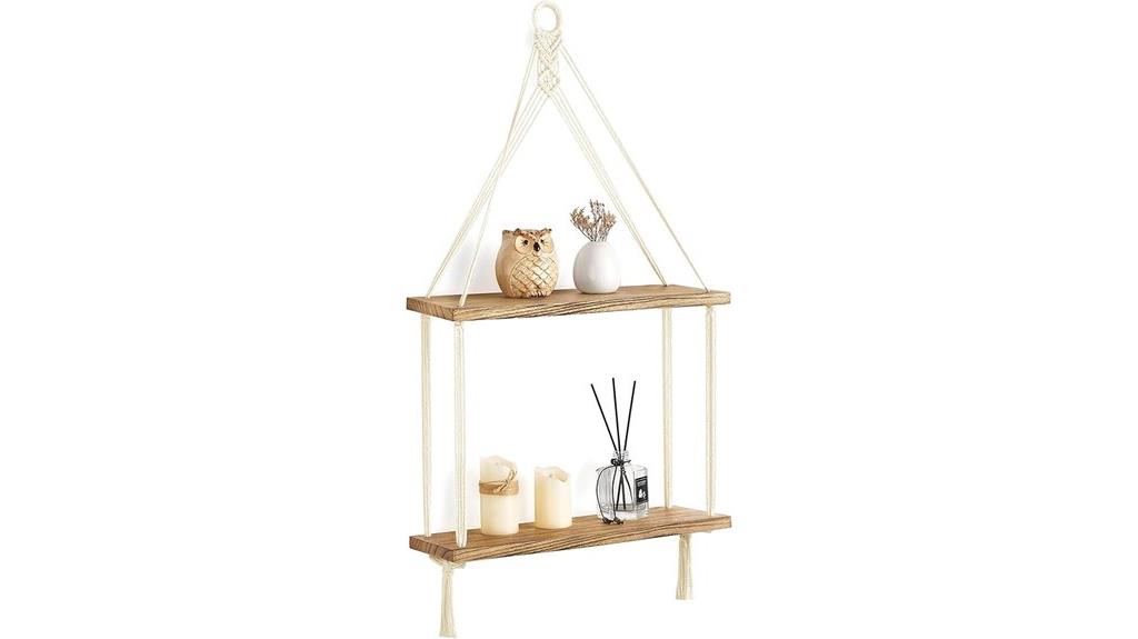 macrame nursery shelf