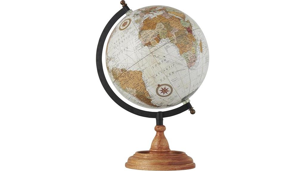 mango wood globe decor