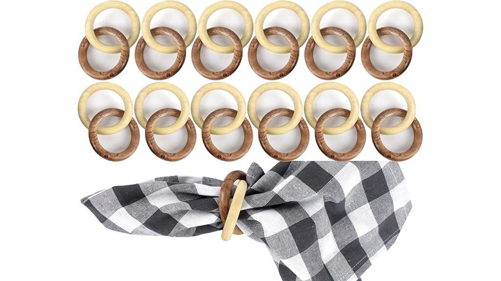 mango wood napkin rings