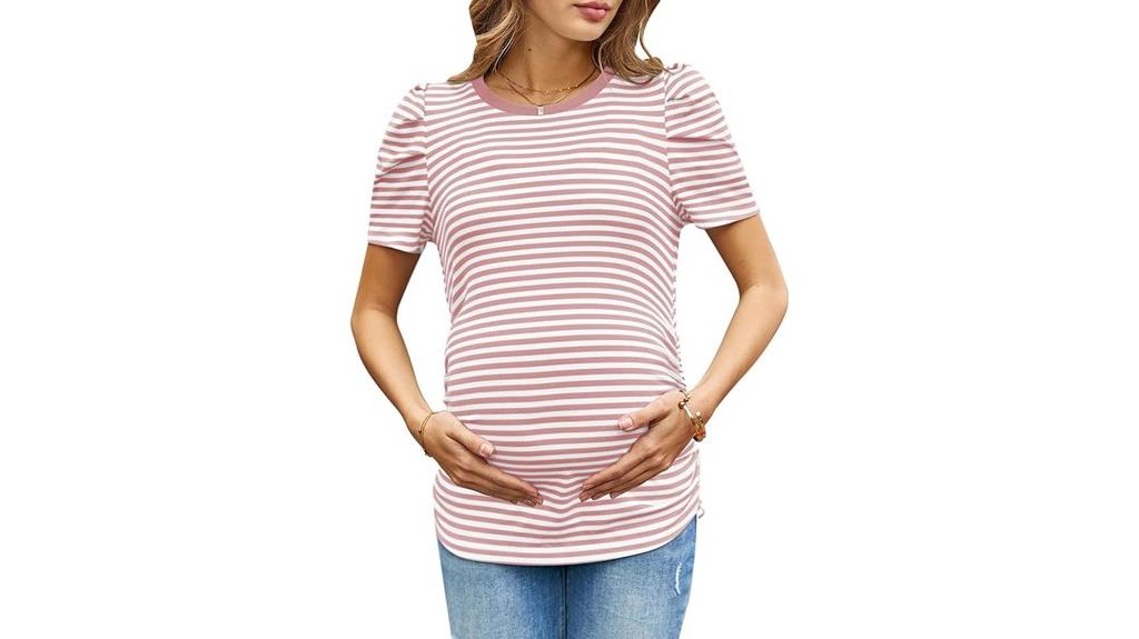 maternity puff sleeve top