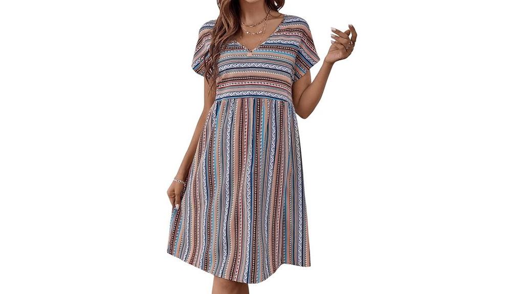 maternity striped short dress