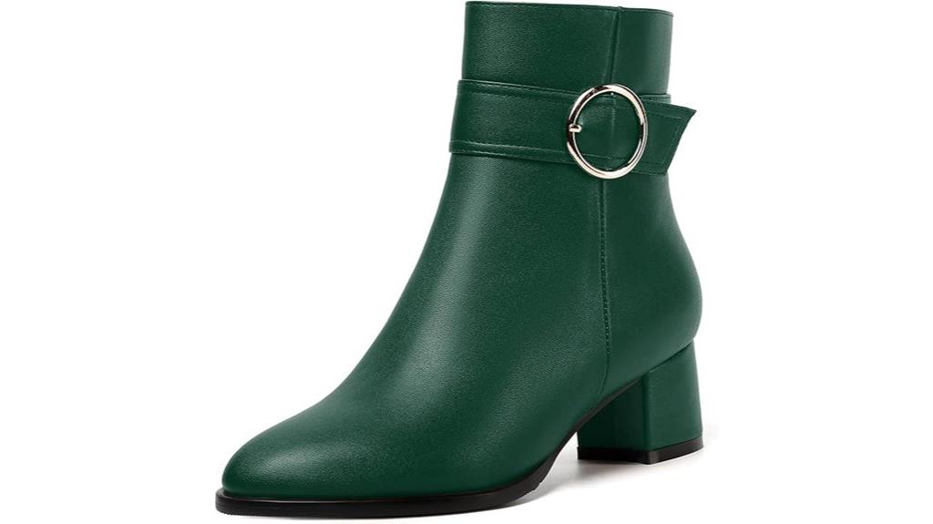 matte chunky ankle boots