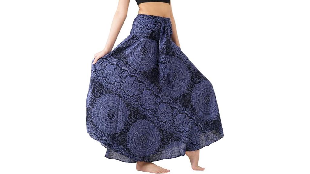 maxi boho floral skirt