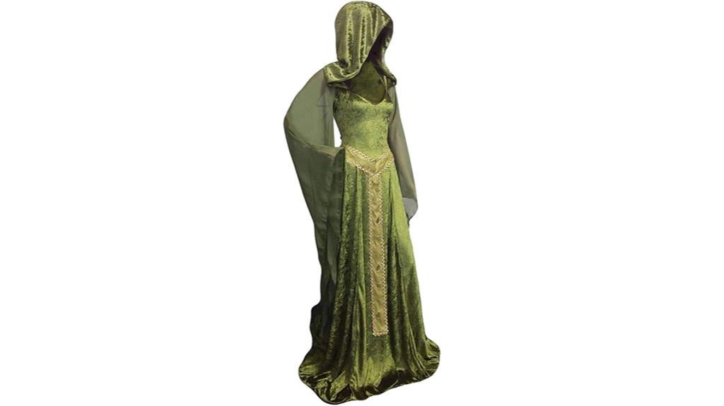 medieval gothic green dress