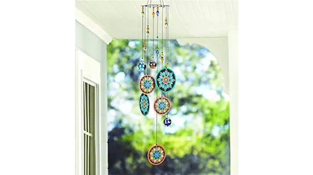 metal flower wind chimes