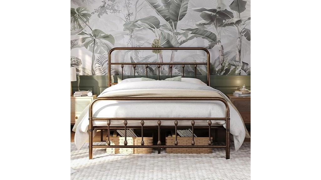 metal platform bed with storage