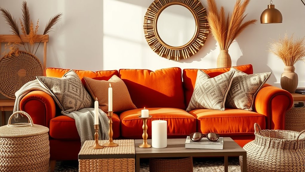 metallic natural seasonal accents