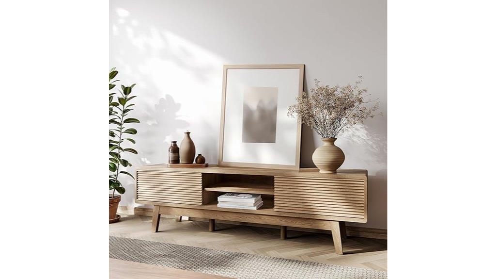 mid century tv console