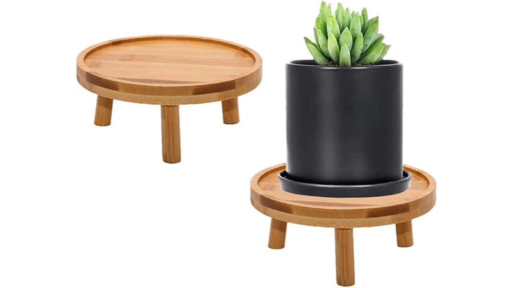 mid century wooden plant stand