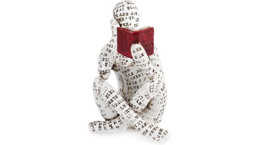 modern bookshelf women sculpture