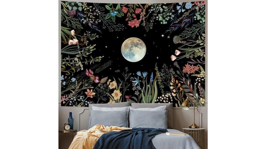 moonlit garden tapestry decor